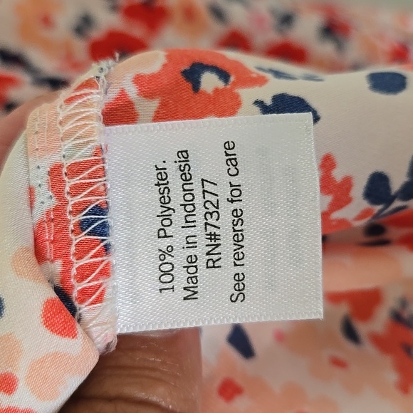 Croft & Barrow Red Floral Long Sleeve Top Size XL - Picture 8 of 9